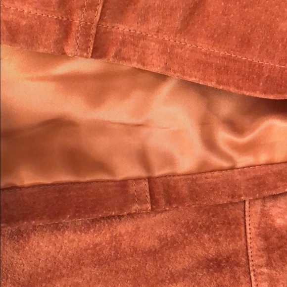 NWT Gianni Bini Suede Mini Skirt Cinnamon sz L - Picture 7 of 7